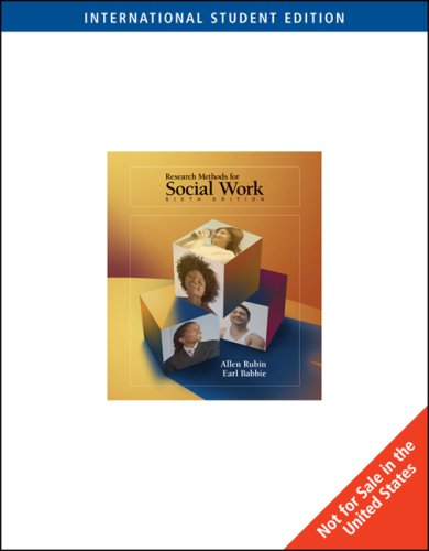 Research Methods for Social Work – Earl R. Babbie – Good – See condition not…