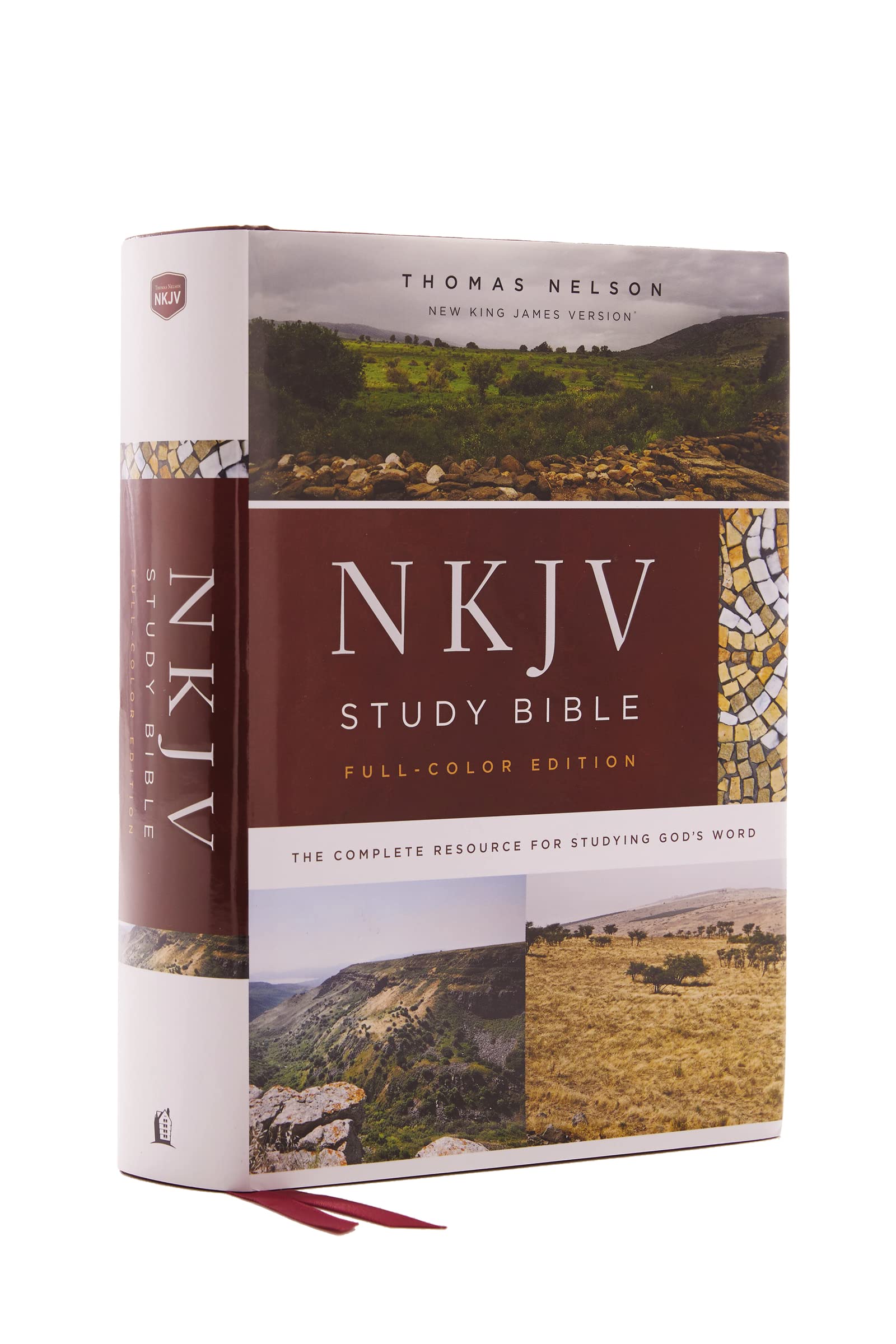 NKJV Study Bible, Hardcover, Burgundy, Full-Color, Comfort Print: The Comple…