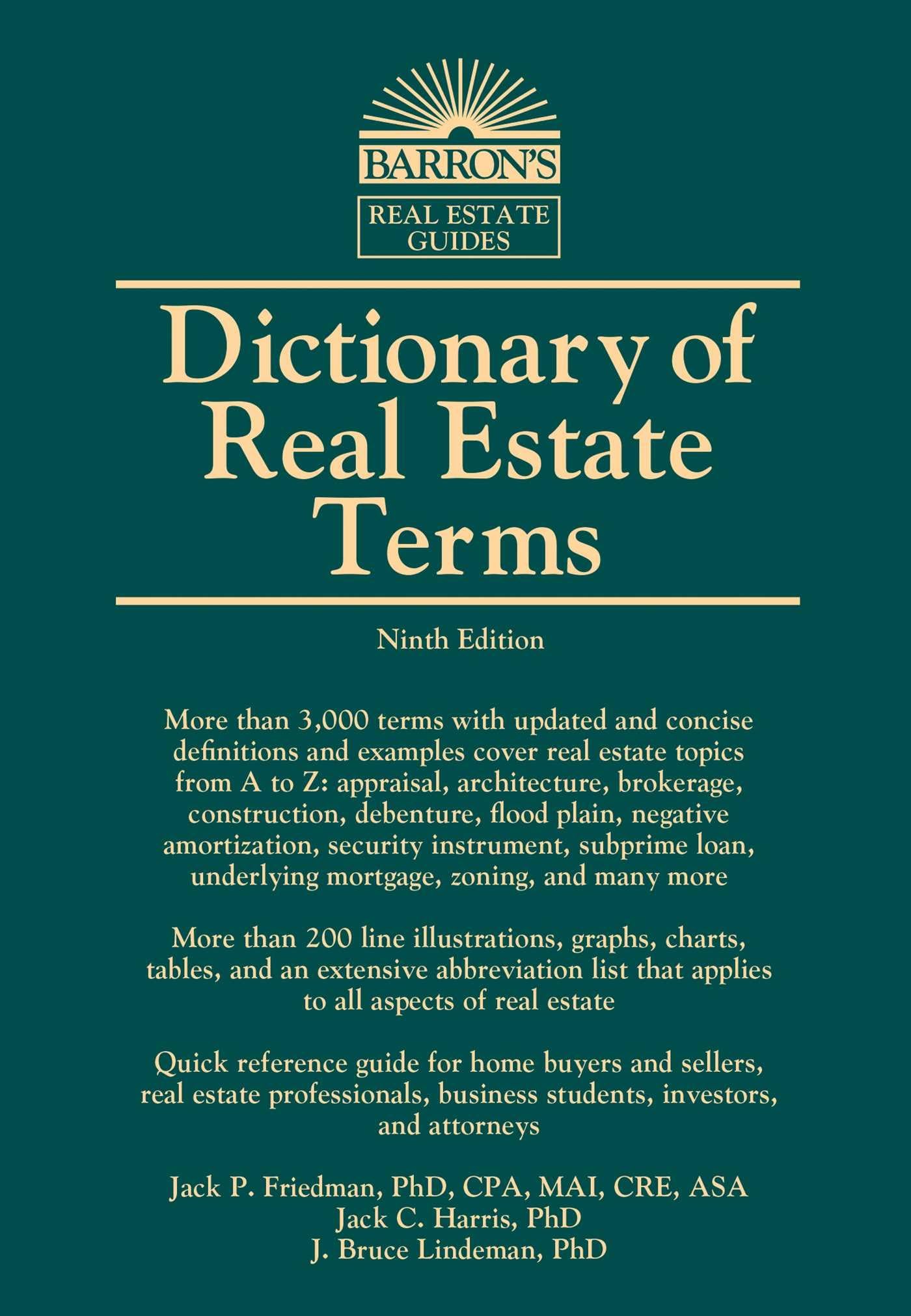 Dictionary of Real Estate Terms (Barron’s Business Dictionaries) – paperback…